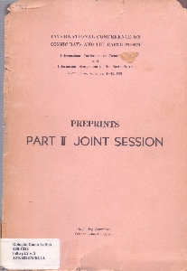 Preprints [of] International Conference on Cosmic Rays and the Eart Storm