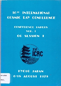 Conference papers [of the] 16th International Cosmic Ray Conference   : Kyoto, Japan, 6-8 August 1979