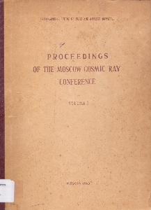 Proceedings of the Moscow Cosmic Ray Conference : July 6 - 11, 1959 : in four volumes